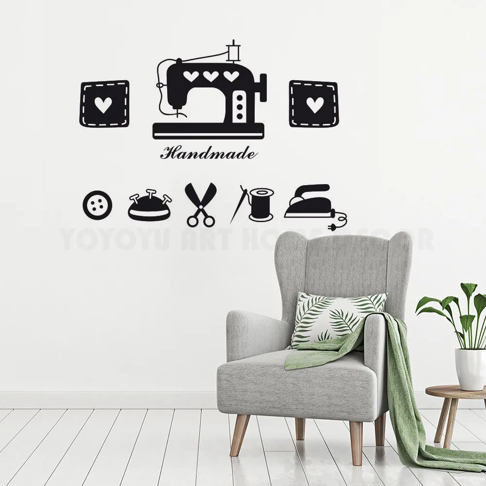 Personalised With Any Name Sewing Room Vinyl Wall Sticker Dressmaker Seamstress