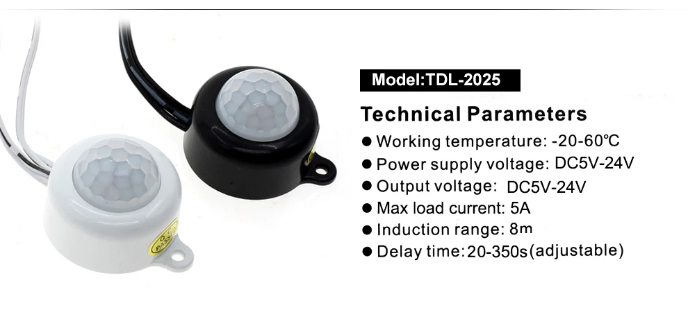 Инфракрасный датчик движения из PIR переключатель DC12-24V 5A/6A человека Boday инфракрасный датчик переключатель с DC разъем для светодиодной ленты