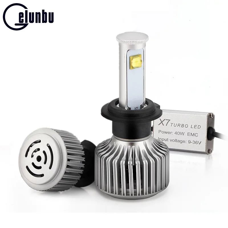 

Gelunbu 1 Set 80W H7 LED Car Headlight LED Car Headlamp Fog Light White Bulb 6000K Conversion Lights Kit Super Bright