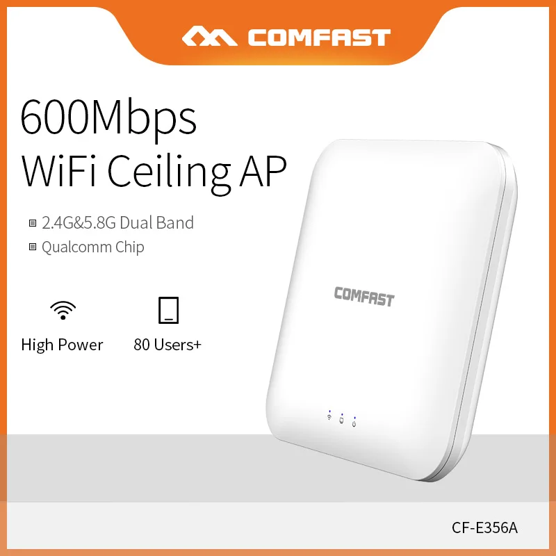 COMFAST высокая скорость 600 потолочный wifi-маршрутизатор AP Dual Band 2,4 г и 5,8 Г Крытый AP маршрутизатор 48 в POE Wi Fi Ретранслятор Extender сигнала CF-E356A