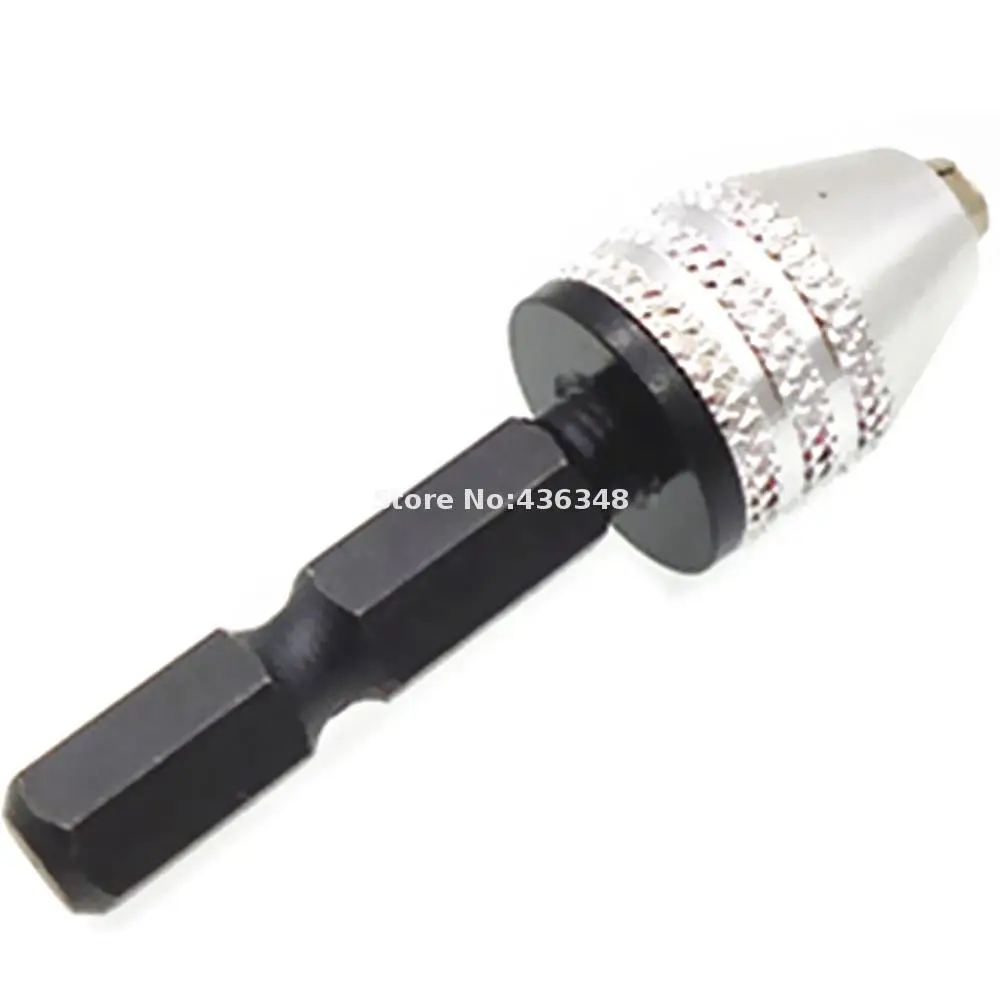 1/4" Keyless Drill Bit Chuck Hex Shank Adapter Converter Quick Change