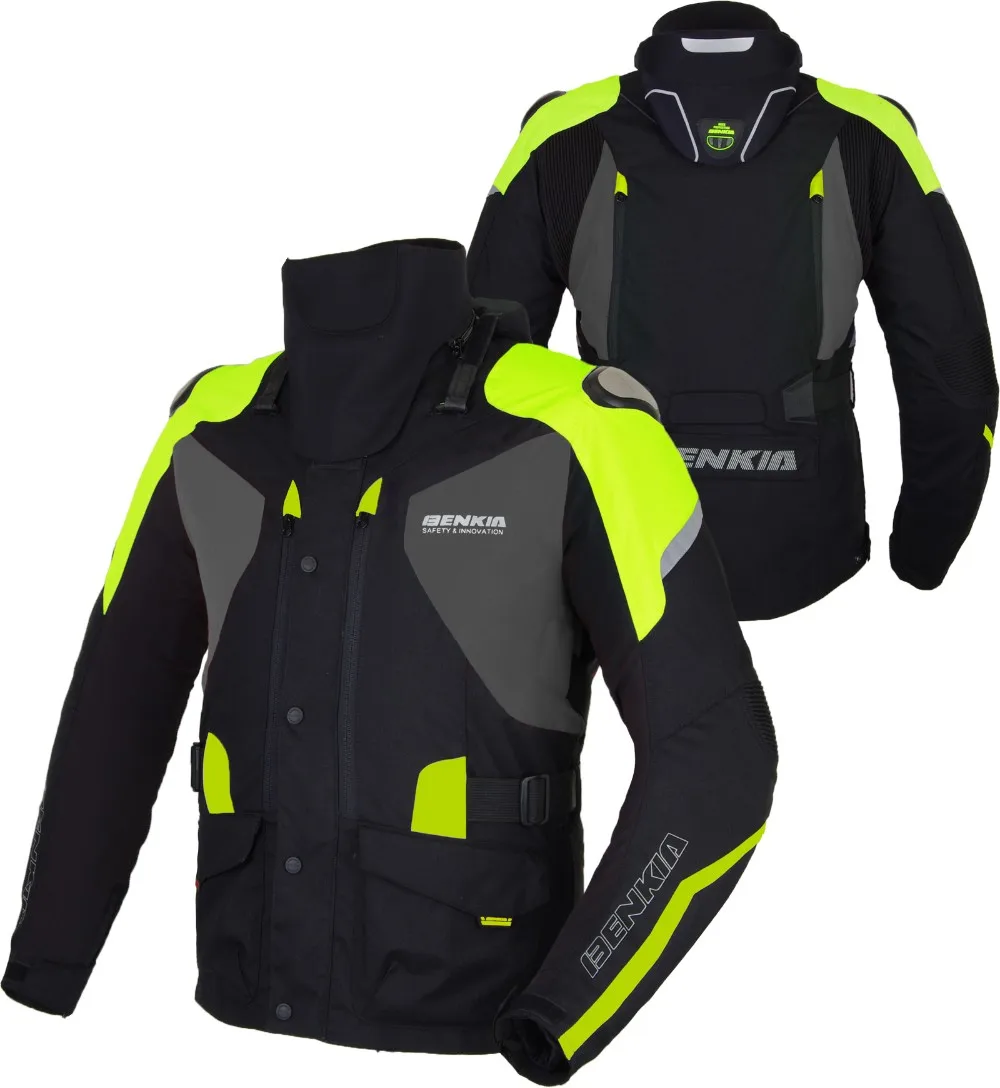 BENKIA мотоциклетная куртка для гоночного мотоцикла зима сохраняет тепло шеи Защитное снаряжение со съемным вкладышем Мото куртка JD10