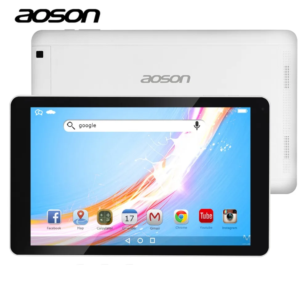 Aoson R102 10.1 inch Tablets 16GB+1GB Quad Core Android 6.0 MTK Tablet PC 800*1280 Dual Cameras WIFI Bluetooth GPS Ultra-Thin