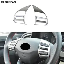 Автостайлинг авто аксессуары интерьер рулевого колеса Кнопка Крышка отделка 2 шт./компл. для hyundai Elantra Avante