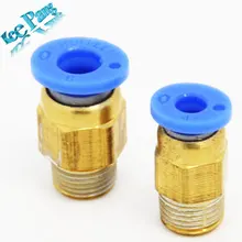 10pcs 3D Printer Pneumatic Connectors PC4-01 1.75mm or PC6-01 3.0mm PTFE Tube quick coupler  j-head Fittings Hot End Fit