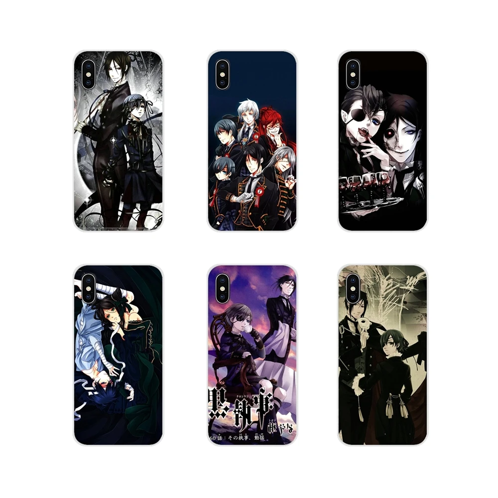 

For Sony Xperia Z Z1 Z2 Z3 Z5 compact M2 M4 M5 C4 E3 T3 XA Huawei Mate 7 8 Y3II Cell Phone Shell Cover Black Butler Kuroshitsuji
