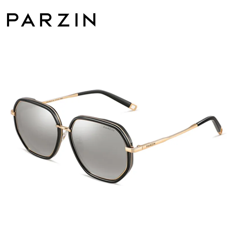 Sonnenbrille Bunte Rosa silver Metall Parzin Polarisierte Marke Spiegel Shades Frauen Rahmen Designe Beschichtung 9910 pink Weibliche Black XqxwE7Baw1