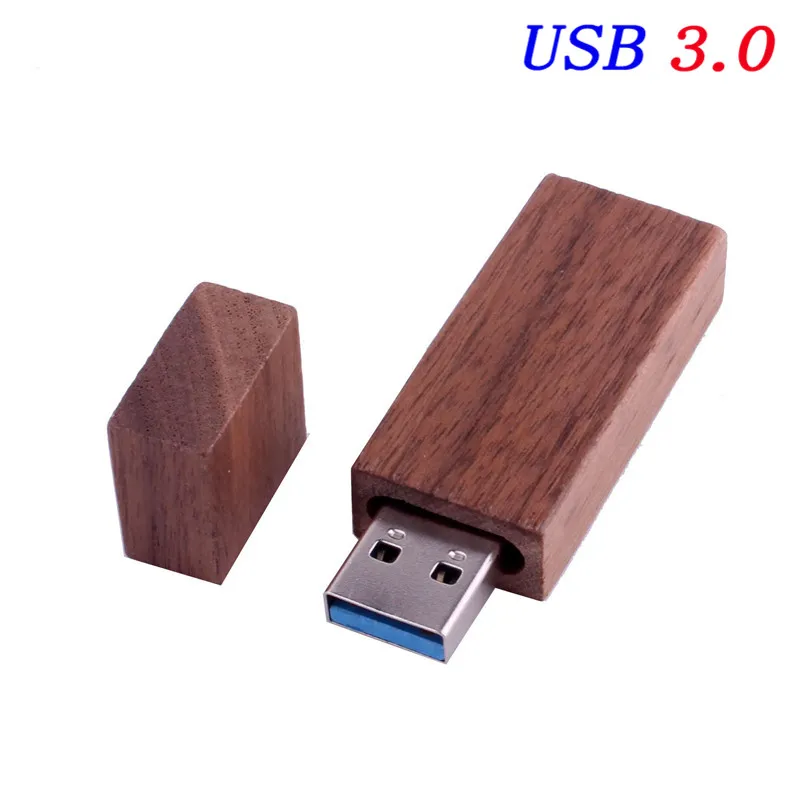 JASTER USB 3,0 Пользовательский логотип Деревянная Карта памяти usb флеш-накопитель ручка-накопитель 4 ГБ 8 ГБ 16 ГБ 32 ГБ 64 ГБ U диск свадебный подарок - Цвет: Walnut wood