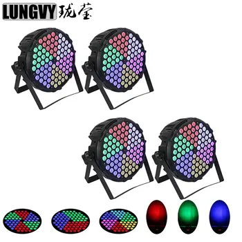 

Free Shipping 4pcs/Lot 84X1W RGB 3in1 Flat Led Par Stage Light Disco Party Laser DMX512 Luz Dj Equipment