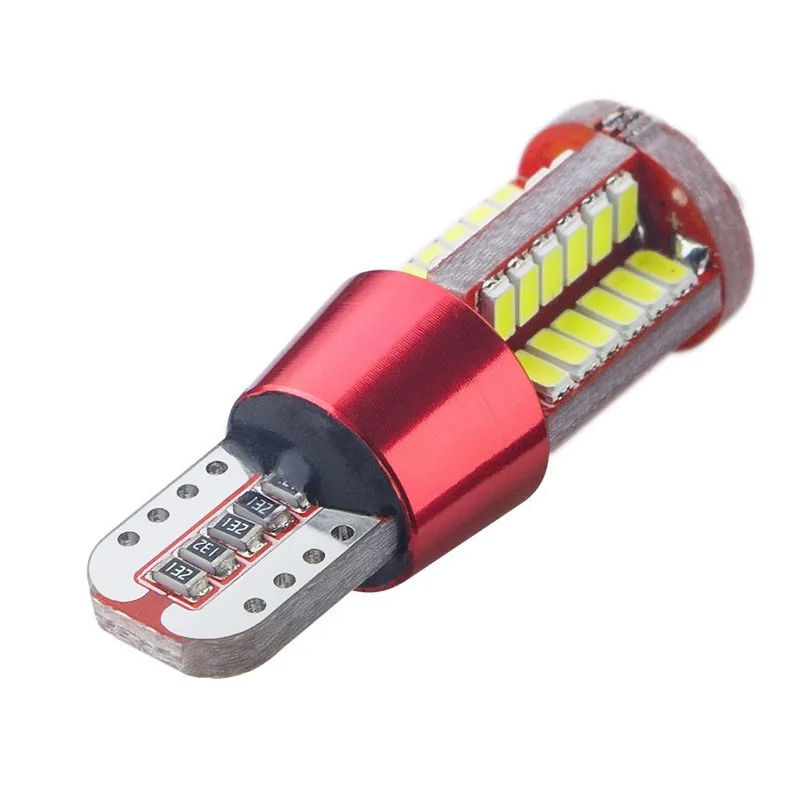 Leite 50 шт. T10 W5W 194 2825 Canbus без ошибок 57 SMD 4014 супер яркий светодиодный светильник белый 6000K DC 12V для внутреннего освещения