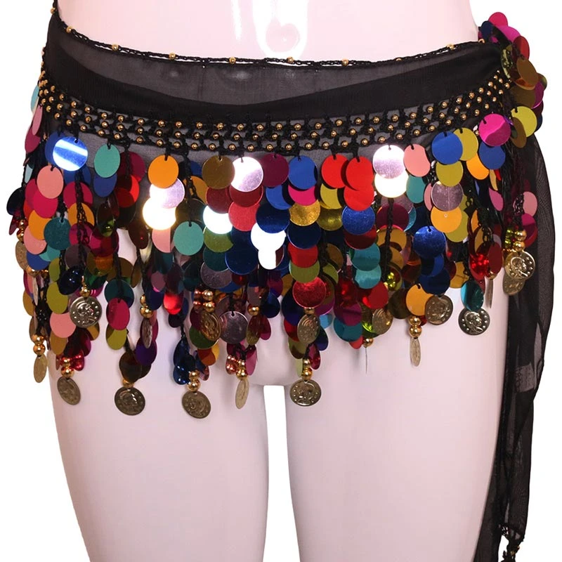 Cinturones de para danza del vientre, bufanda Sexy de arcoíris para mujer, bufandas baratas con monedas, cinturón en oferta|Danza del vientre| - AliExpress