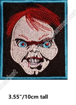 

Large Scary Chucky Doll Horror Movie Child's Play Killer Doll Seed Bride patches TV Series Movie halloween cosplay Horror Movie