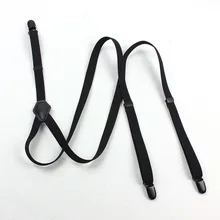 Модные японские и корейские версии повседневных подтяжек для взрослых кожаные с тремя зажимами черные подтяжки FY18110109