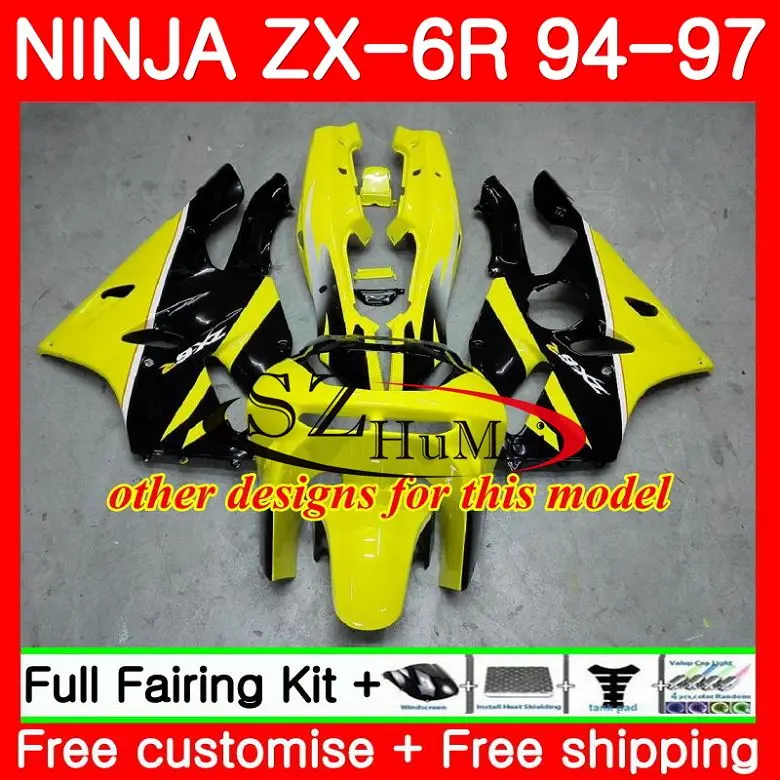 Корпус для KAWASAKI в продаже красный ниндзя ZX-6R 94-97 ZX636 600CC ZX 636 13SH21 ZX6R 94 95 96 97 ZX 6R 1994 1995 1996 1997 обтекатели