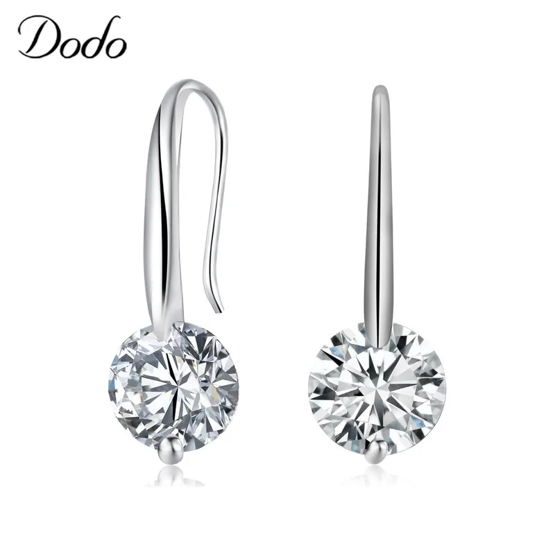 

Fashion Brincos New Girls Earing Bijoux Gold Color / Silver Color Fine Zircon Earrings For Women Wedding Jewelry Earing Hot E165