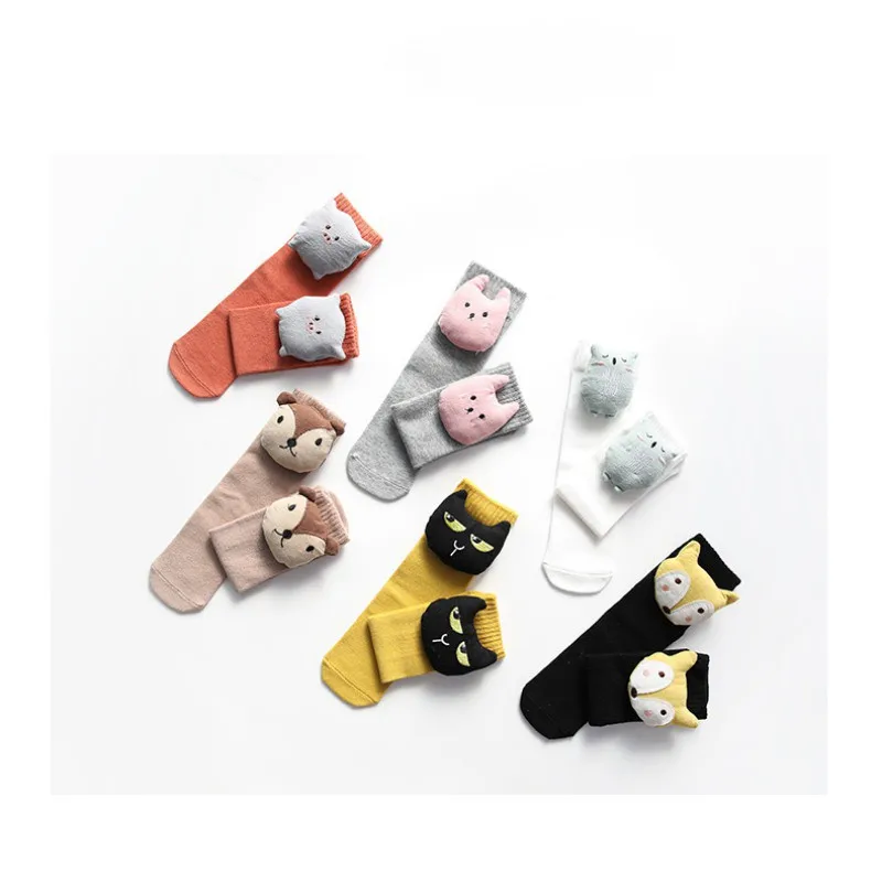 Baby Girl Cute Cute Cartoon Socks Tights Candy Color Cotton Long Socks Party Infant Children Soft Crib Leg Warmer Pads