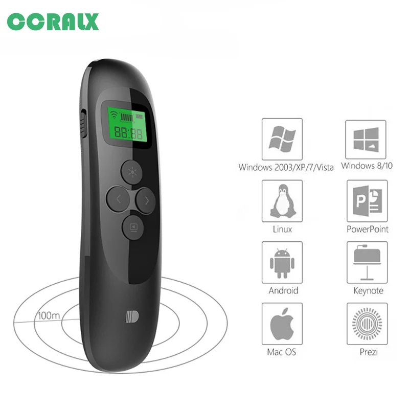 2.4G Hz USB Wireless PPT Power Presenter Remote Control Laser Pointer Pen
