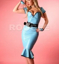 Latex fishtail dress not including belt and gloves