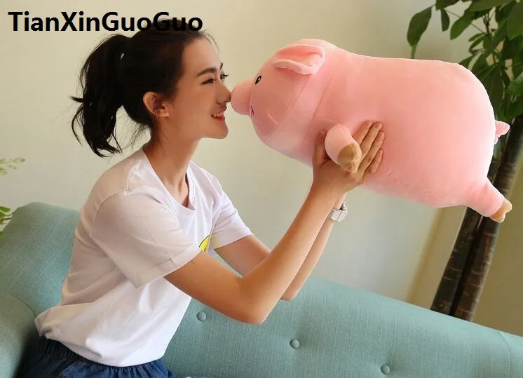 about 50cm pink pig plush toy prone soft doll throw pillow Valentine's Day gift w2538 | Игрушки и хобби