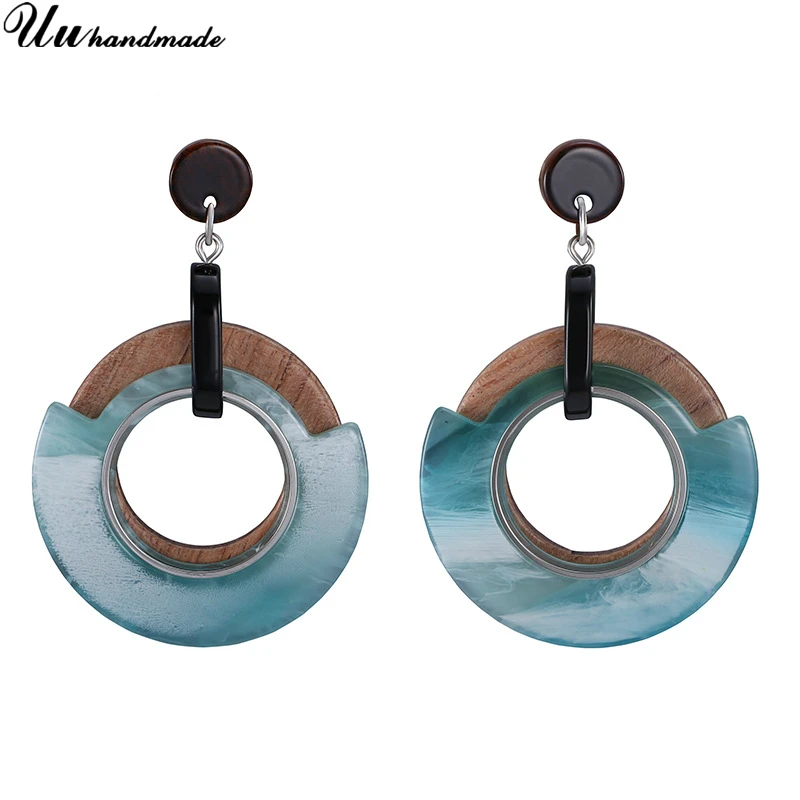 

Earing Ins Acrylic Earings Wood Earrings for Women Jewelry Brincos Oorbellen Pendientes Mujer Moda 2018 Brinco boucle d'oreille