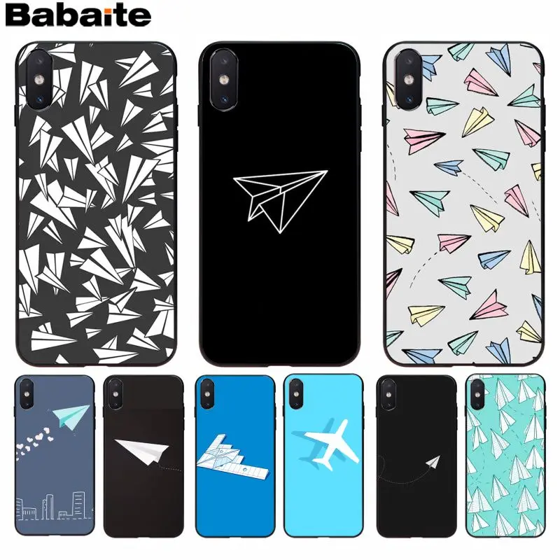 

Babaite Travel the world paper plane aircraft Custom Photo Soft Phone Case for iPhone 8 7 6 6S Plus X XS MAX 5 5S SE XR Cover