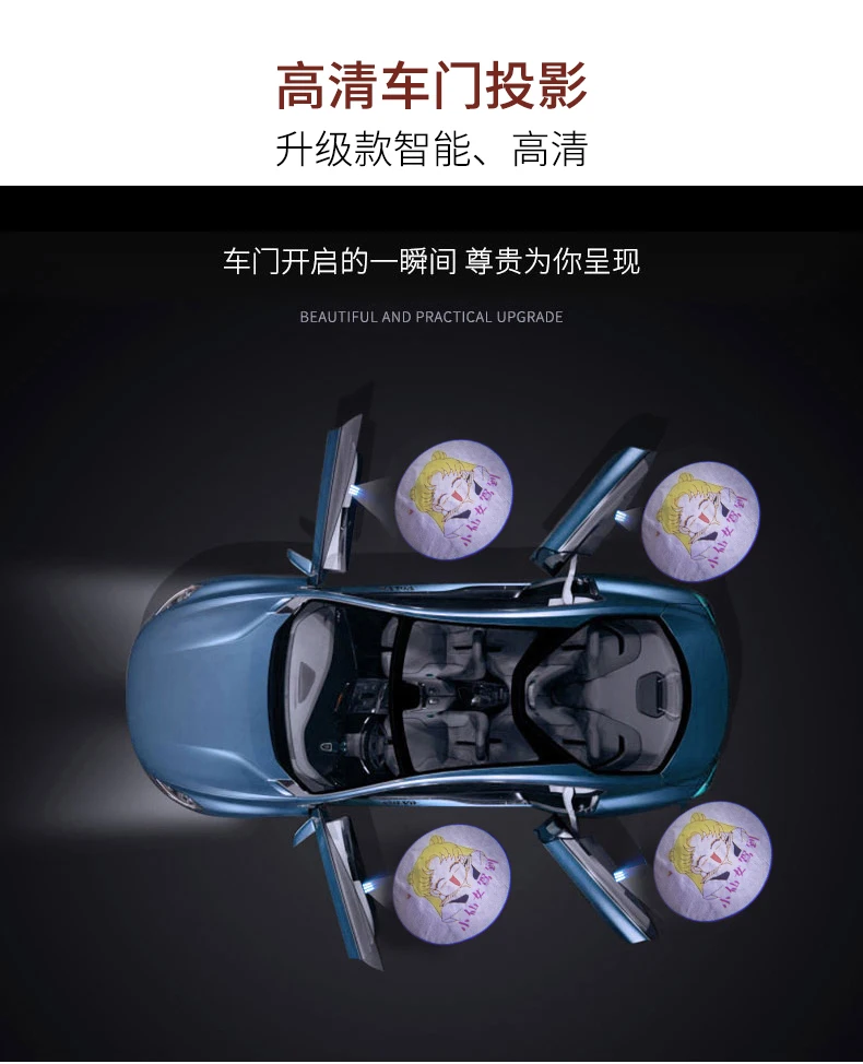 2 шт. комплект высокой четкости беспроводной Led двери автомобиля лазерный проектор логотипа света 3D автомобиля логотип проектор