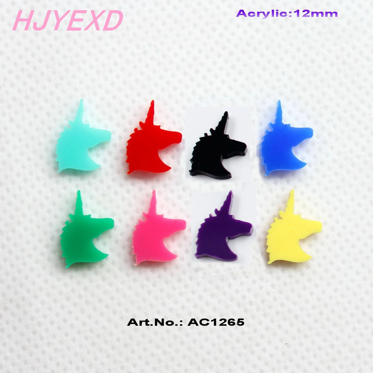 

12mm Acrylic Uncorn Earrings (no Stud) Accessories Bulk Assorted Colors Laser Cut 0.48"-AC1265