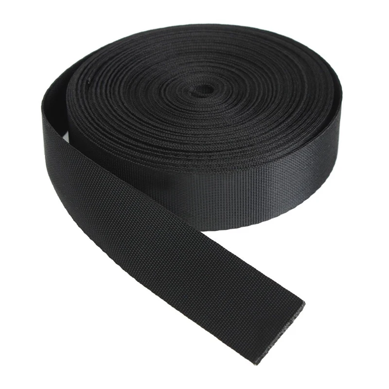 

Black 10 Yards Nylon Webbing Tape Multi-use Strap Strapping (25mm) Width