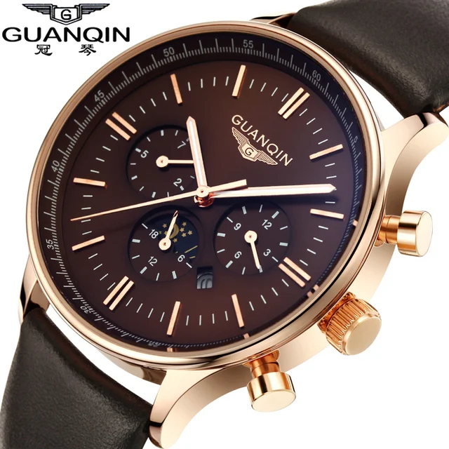 Aliexpress.com : Buy GUANQIN Watch Men Luxury Top Brand Big Dial ...