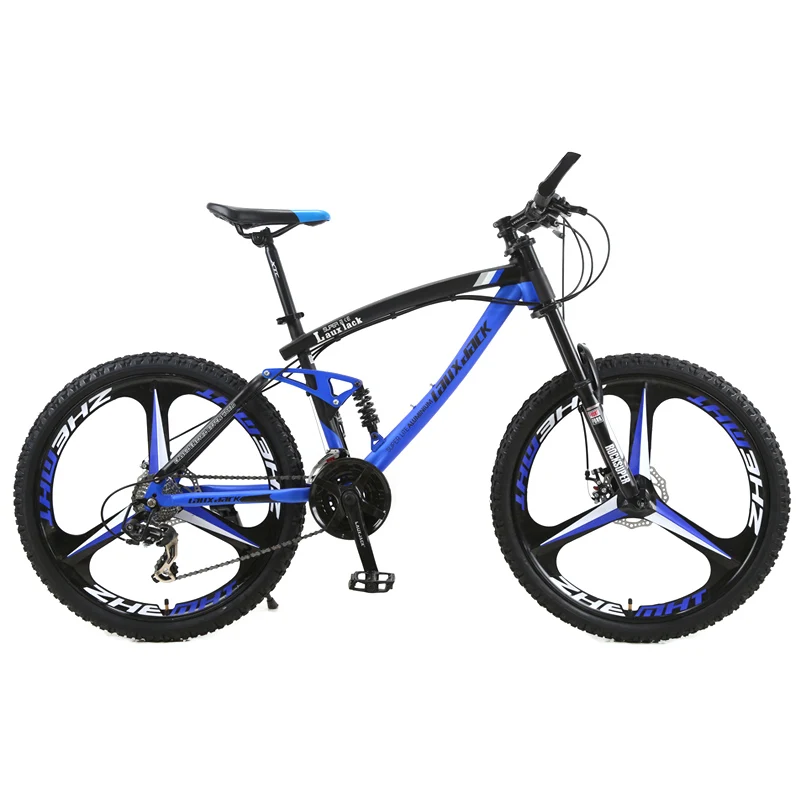 LAUXJACK Mountain Bike Steel Frame Full Suspension Frame Mechanical Disc Brake 24 Speed Shimano 26\ LAUXJACK Mountain Bike Steel Frame Full Suspension Frame Mechanical Disc Brake 24 Speed Shimano 26\