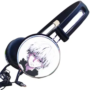 Tokyo Ghoul Kaneki Ken Anime Headphone Headphones Gaming Headset Noise Cancelling Stereo Headphones for Mobile Phone MP3 Player