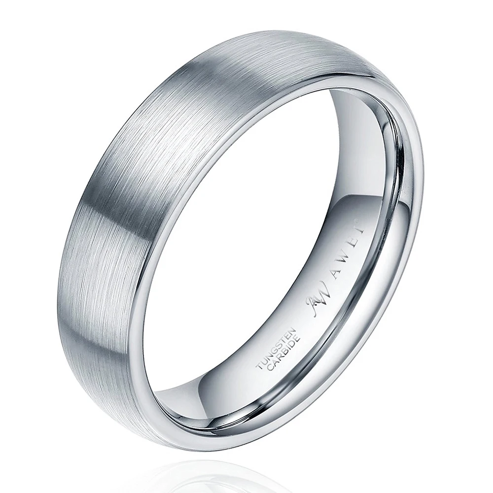 4mm / 8mm Brushed Tungsten Rings Comfort Fit Wedding Ring Bands