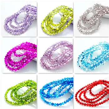 

wholesale 200pcs bicone crystal glass loose spacer 4mm beads DIY