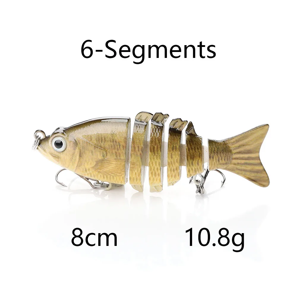 VTAVTA 1 шт. Мульти соединенная жесткая приманка 10 см 17,5 г Реалистичная воблер Воблер для рыбы 6 сегментов плавающая приманка искусственная рыболовная приманка - Цвет: C-4
