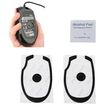 

2 Sets 0.6mm Thickness Mouse Feet Mouse Skates 100% teflon for Razer Naga Lava Version