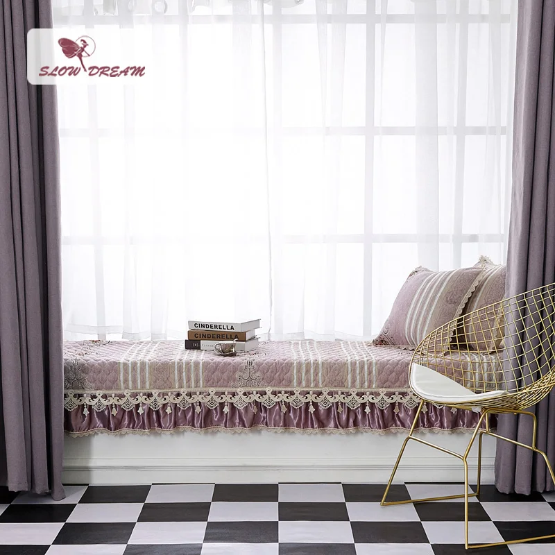 

Slow Dream Balcony Window Seat Cushion Keep Worm Decorative Nordic Lace Wave Window Bed Adult Child Decor Tatami Seat Cushion