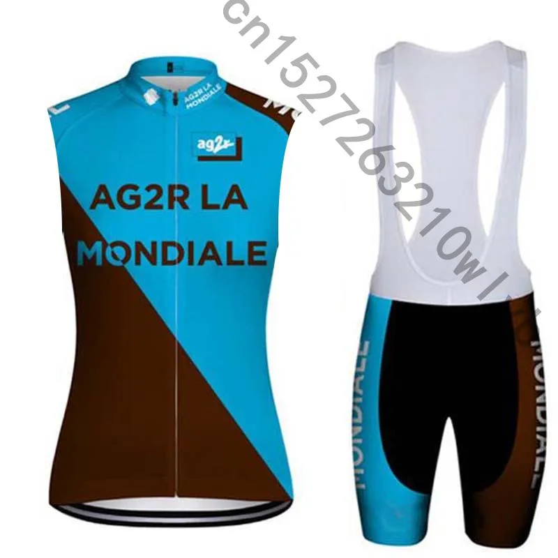 AG2R жилет Для мужчин Велосипеды Джерси с коротким рукавом/Одежда без рукавов