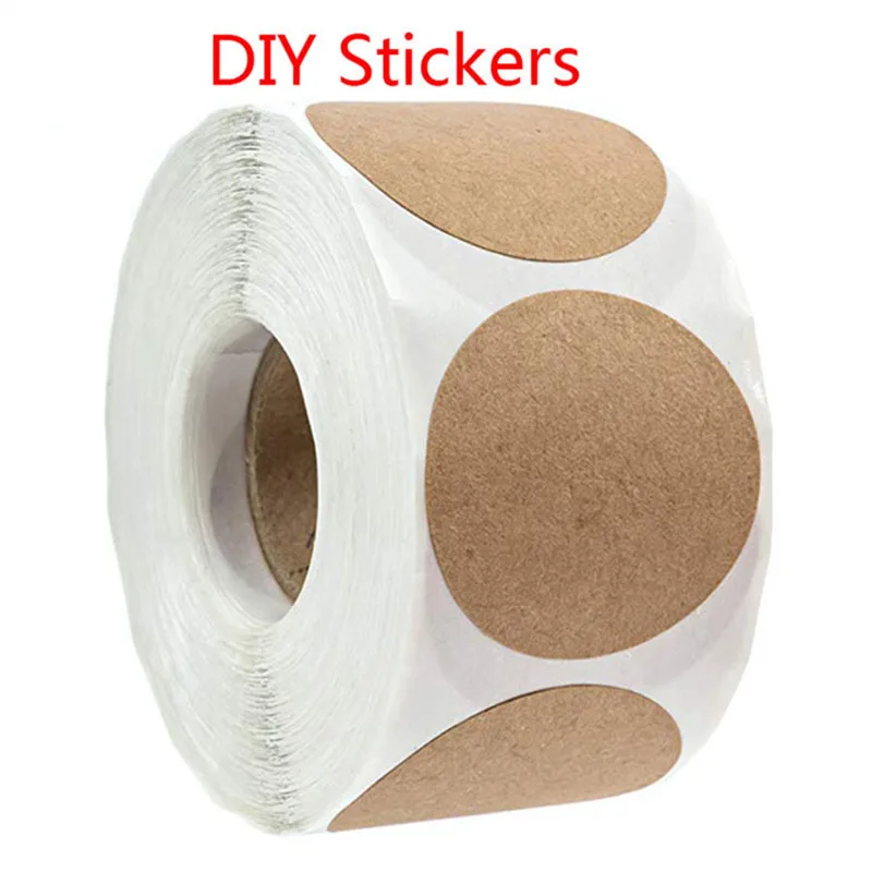 christmas-decorations-for-home-diy-stickers-Label-Kraft-Dot-Labels-500-Roll-1-inch-PERFECT-for