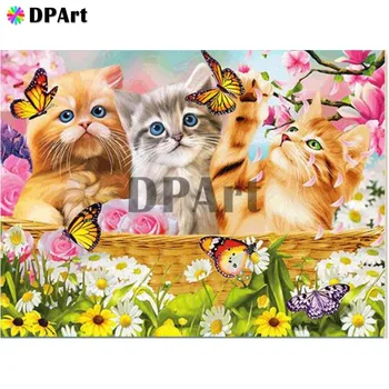 

Diamond Painting 5D Full Square/Round Drill Three Cat Daimond Embroidery Painting Rhinestone Cross Stitch Mosaic Picture M768