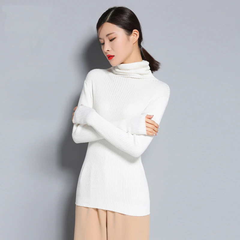 The new woman's high necked, warm and comfortable tunic cashmere ...