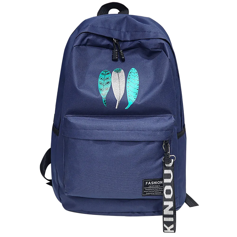 Трансер для женщин перо печати рюкзаки для подростков девочек путешествия школьная сумка колледж простой большой емкости рюкзак Mochilas O 35