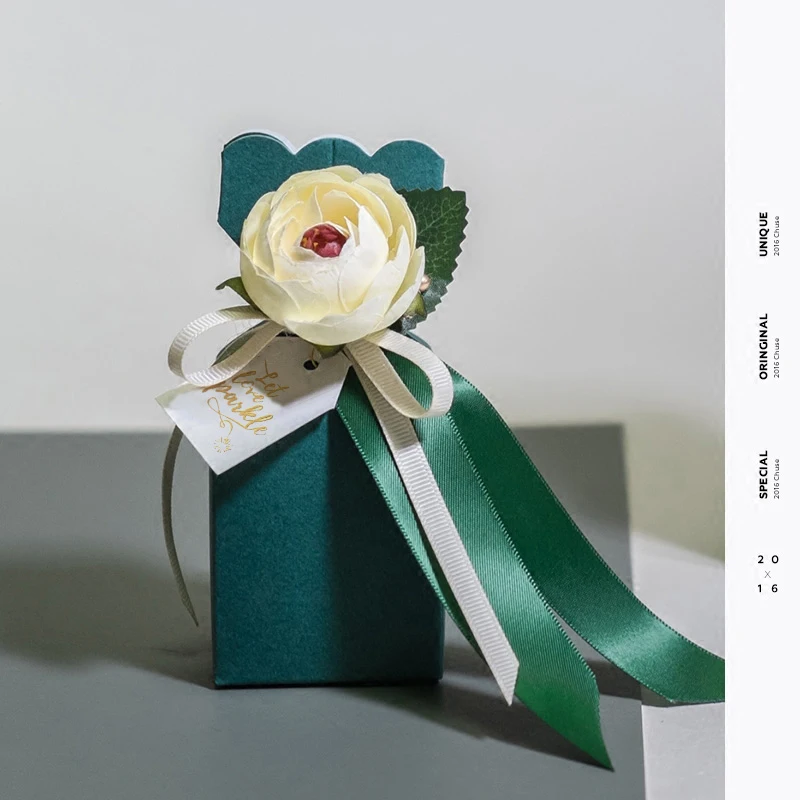 

2019 new green vase wedding candy boxes favors and gifts event party supplies gift cases pouches birthday party pack supplies