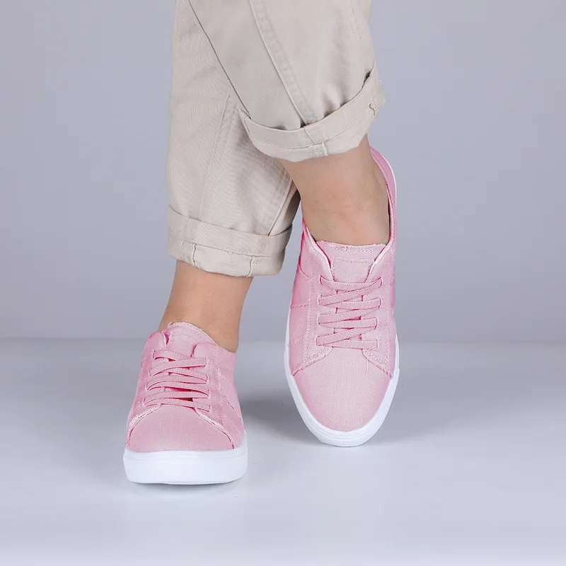 

OEAK Drop Shipping 2019 Autumn Fashion Women's Vulcanized shoes Flat Fashion Casual Elastic Band Shoes Non-slip Round Toe Shoes