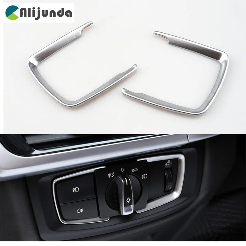 

Car Pearl Chrome trim PRESIDENT LIGHT SWITCH FRAME COVER For BMW 1/2/3/4-SERIES F15 F30 F31 F32 F34 320 328 2013 2014 F30 X1 X5