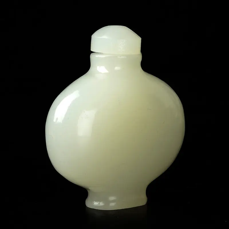 Exquisite China Hotan Jade White jade Hand-made Snuff bottle