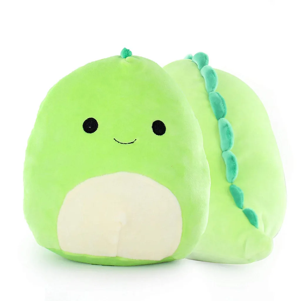 

Pillow Case Funny 3D Dinosaur Green Pillow Soft Lumbar Back Cushion Cover Plush Stuffed Toy Cute Pillow Cover Kids Bed Sofa Car