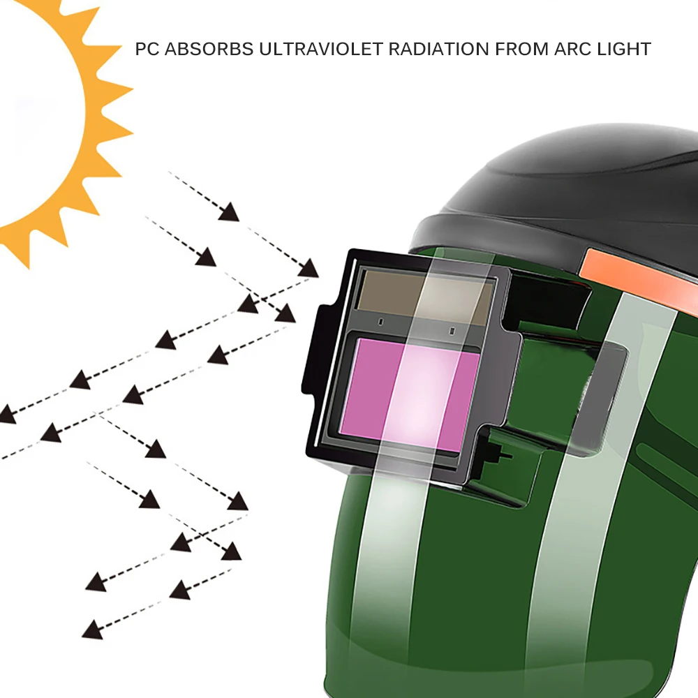 Портативная Солнечная Автоматическая Затемняющая фотоэлектрическая защитная маска для сварки плоская откидная полуспиральная маска сварщика шлем для сварки
