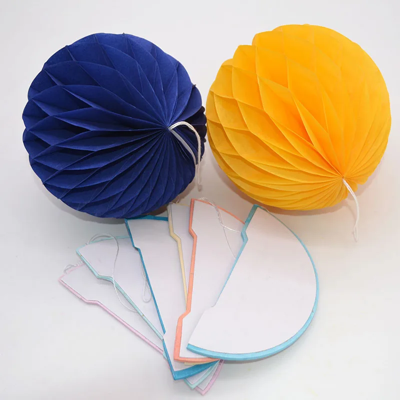 5Pcs 5 10 15 20CM Tissue Paper Lantern Honeycomb Ball Hanging Flower Birthday Wedding Party Decoration