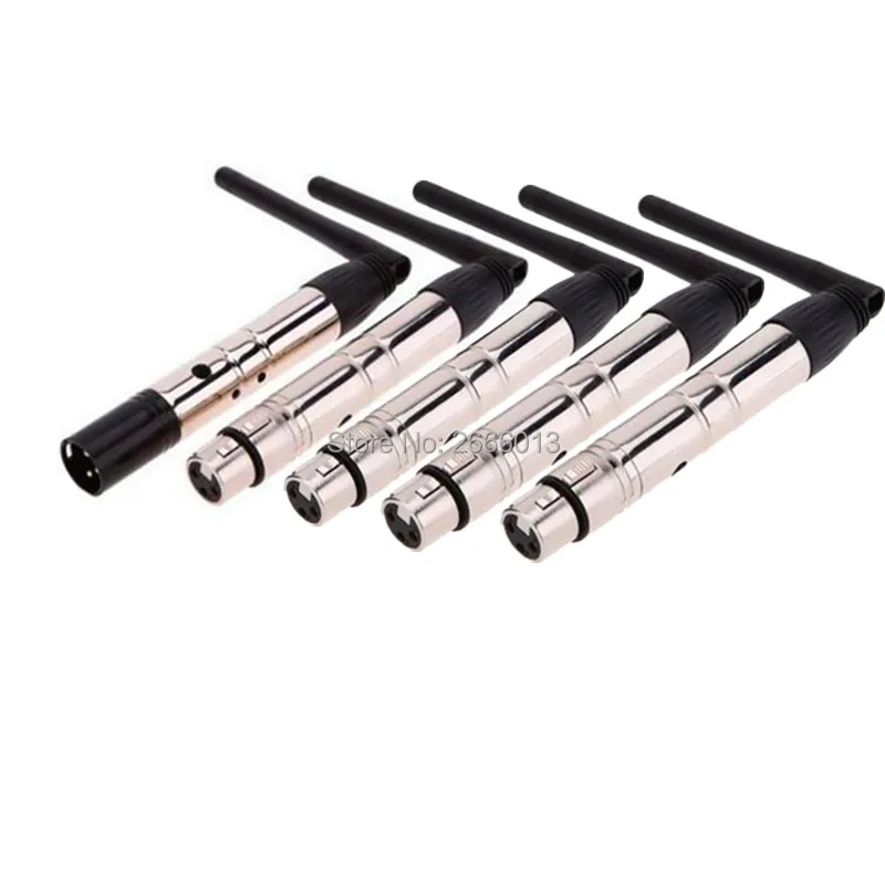

1PCS Transmitter +4PCS Receiver 2.4G 126Ch Wireless DMX512 DJ System Receiver & Transmitter LED Stage Effect Light Controller