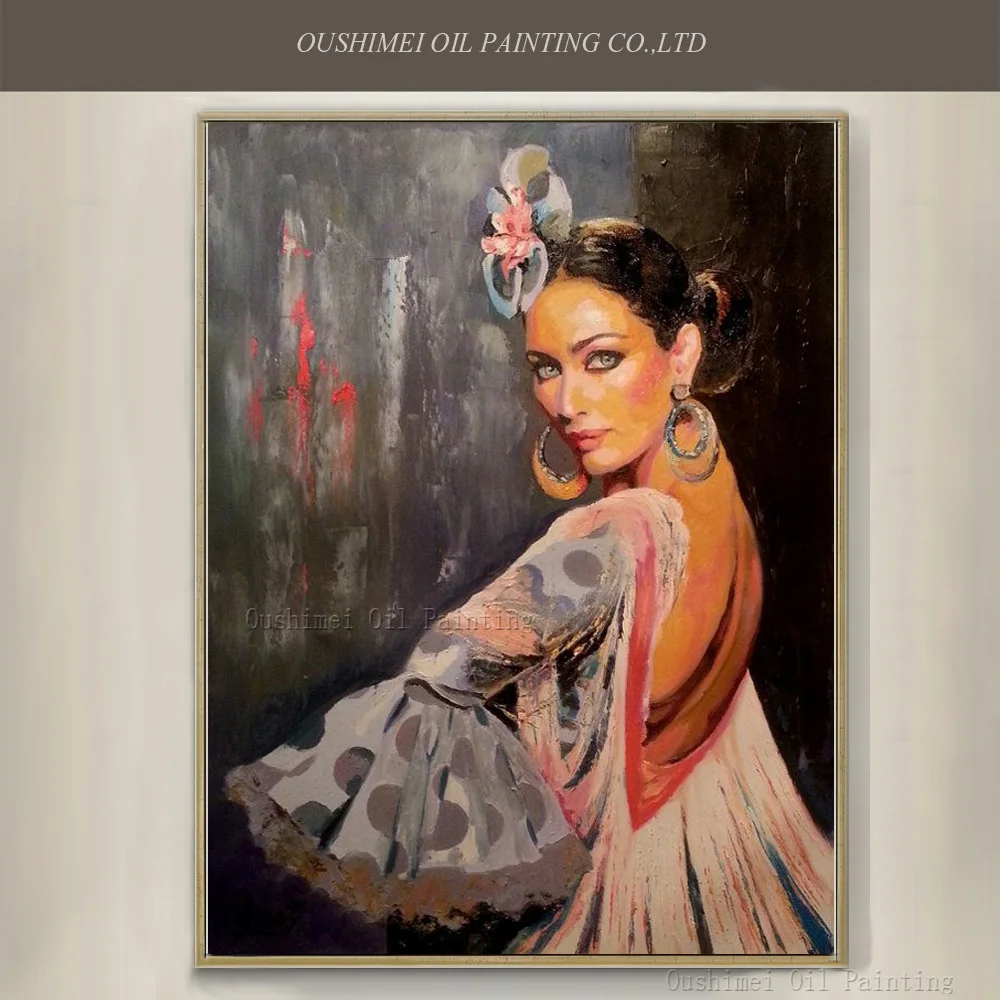 Professional Artist Supply High Quality Handmade Canvas Spanish Dancer
